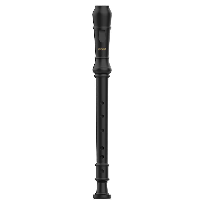 Romusic Soprano Recorder for Students 6-Hole German Black