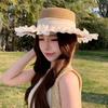 with Mesh Bow Straw Hat Wide-brimmed Sun Hat Elegant Sunshade Hat  for Summer Sun Protection