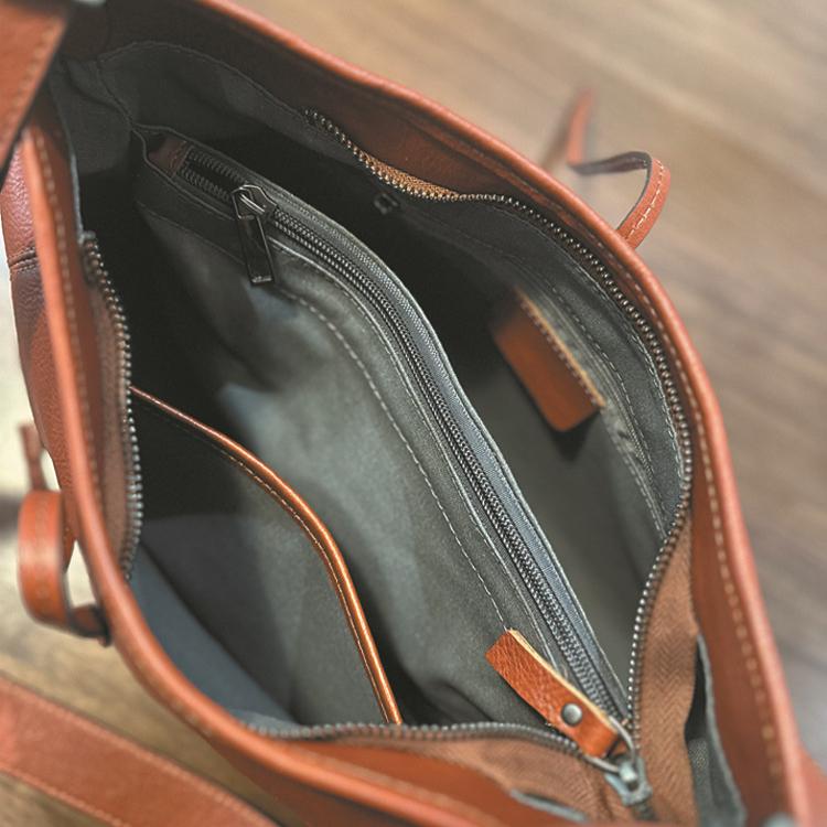 Johnature Casual Tote Bag Genuine Leather Soft Cowhide Large Capacity Simple Commuting Women's Shoulder Bags