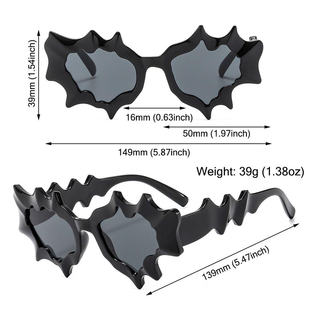 Funny UV400 Protection Y2K Punk Sunglasses Colorful Irregular Sun Glasses Cat Eye Sunglasses for Beach/Travel/Streetwear