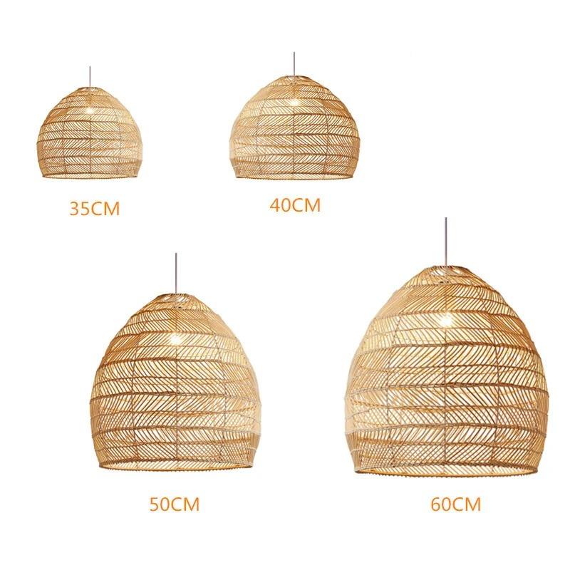 Chinese Style Handmake Rattan Pendant Lights Vintage Hanging Lamps Living Dining Room Loft Home Decor Cafe Restaurant Lighting