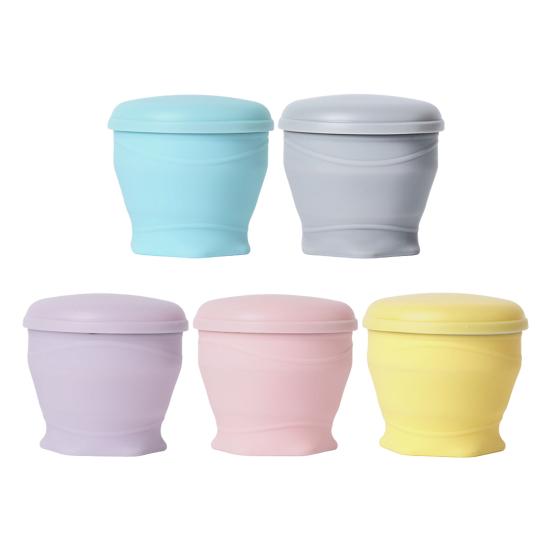 Silicone Folding Water Cup with Lanyard 180ML Reusable Portable Drinking Mug Wide-Mouth Lightweight