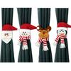 4 Piezas Adorno de Papá Noel Felpa Recogecortinas Vacaciones Soporte de Cortina Muñeco de Peluche Navideño Decoración Navideña Hebilla de Cortina Cinturón