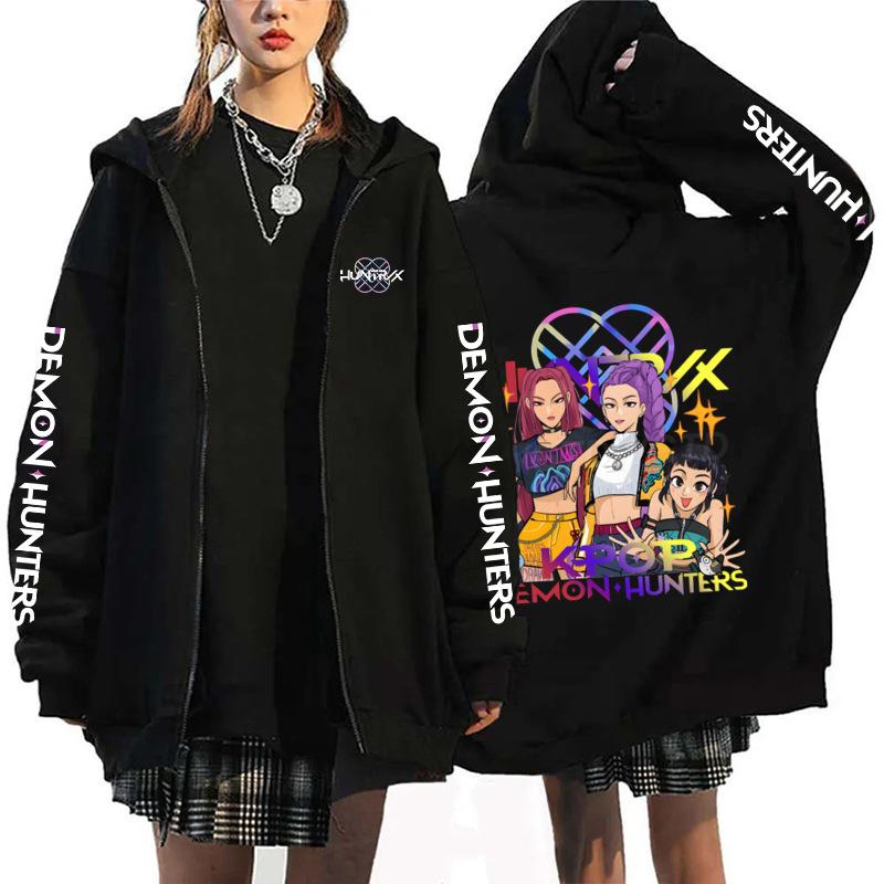

Унисекс Худи K-Pop Охотники на демонов Топы Пальто Повседневная Толстовка Весна Осень L