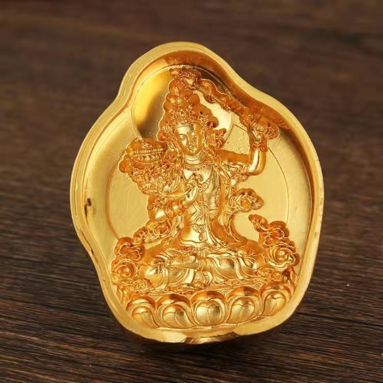 Miniature 3D Buddhist Figures Making Molds, Yellow Tantric Casting Tools, Variety Shapes, DIY Mold Crafts, Buddhism Supplies