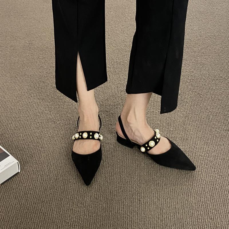 Block Heels Clear Sandals Fashion Womens Shoes  Mary Jane Suit Female Beige Chunky Luxury Summer Closed Open Low Shoes Women