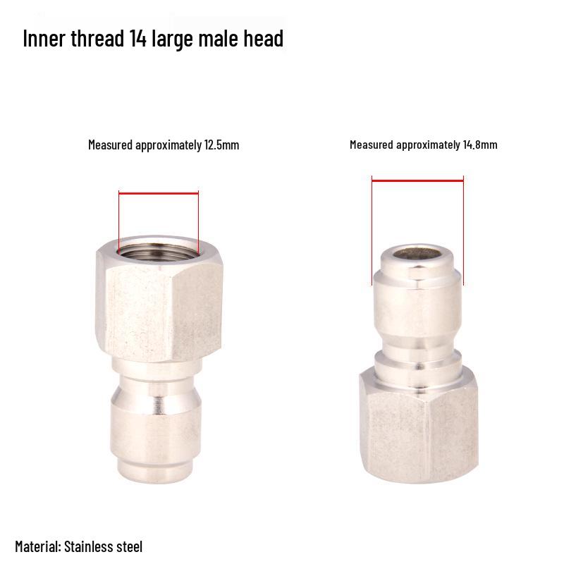 High-Pressure Water Gun Quick Connector for Car Washer, Pipe Cleaning Machine, Copper Accessories