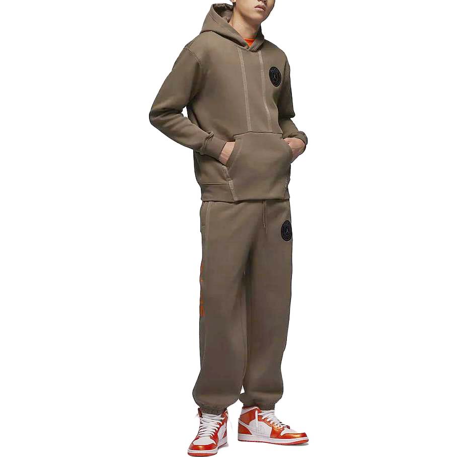 Jordan Men Paris Saint-Germain Logo Hoodie 'Brown' DZ2924-274
