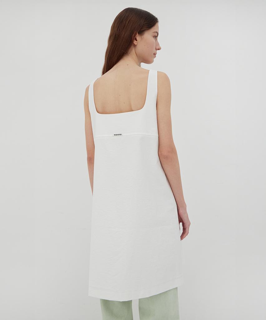 Leuba Squared-Neck Mini Dress - Off White