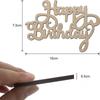 "Alles Gute zum Geburtstag" Lasergeschnittene Holzscheibe Handarbeit Buchstabenschnitzerei Holzkunst Hängeornamente Heimparty Dekoration Madera