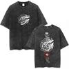Magliette Lavate Anime Fullmetal Alchemist Edward Elric Alphonse Elric T-Shirt Uomo Donna Moda Casual Magliette Oversize Top