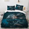 Dinosaur Duvet Cover Set King Queen Size For Kids Boys Girls Polyester Bedding Set Cartoon Wild Animals Pattern Comforter Cover