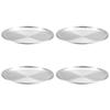 Set of 4 Elegant Meal Dish Set 304Stainless Steel Serving Plates Dinner Plate Suitable for Entertaining and Daily Use