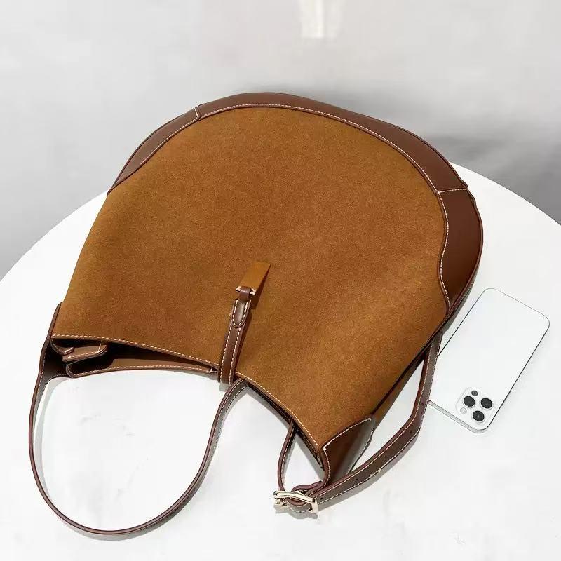 2025 High-End Soft Dumpling Shoulder Bag - Large Capacity Semicircular Tote Bag