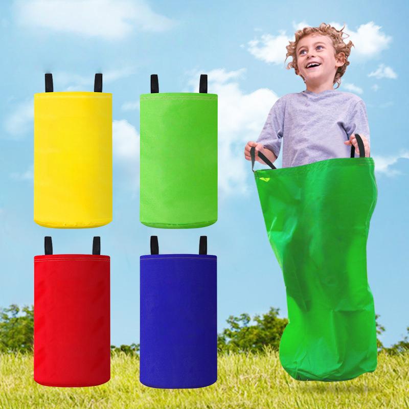 4 Pcs Kindergarten Indoor Parent-child Jump Bag Colorful Kids Jumping Bag Sack Racing Bag Outdoor School Party Games Race Bags