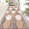 Light Luxury Style Long Carpet Household Absorbent Non-slip Floor Mat Dirt Resistant Geometric Floor Mat Decoration