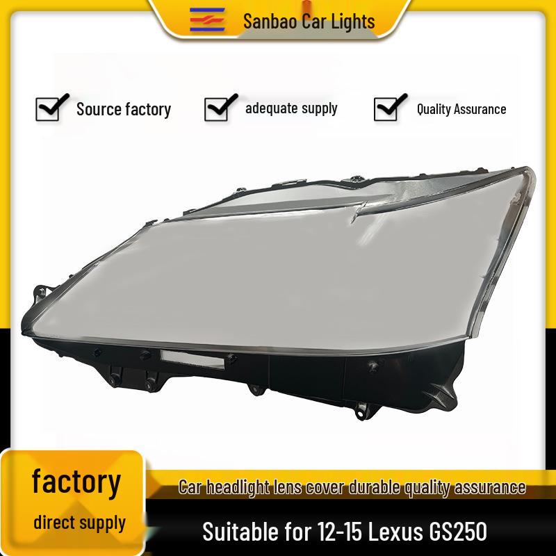 Lexus GS300 Headlight Cover 2012-2015 - PC Light Surface, Transparent. Left Headlight Cover