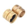 3Celsius4in Brass Water Pipe Connector, Double Threaded Garden Hose Adapter Joint, Brass Water Hose Connector Withstands 200PSI, for All 3Celsius4in G
