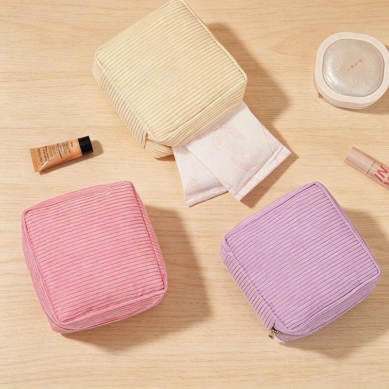 Toiletry Bag Sanitary Pad Pouch Pad Pouch Cute Cosmetic Storage Pouch Women Small Makeup Bag Cable Case