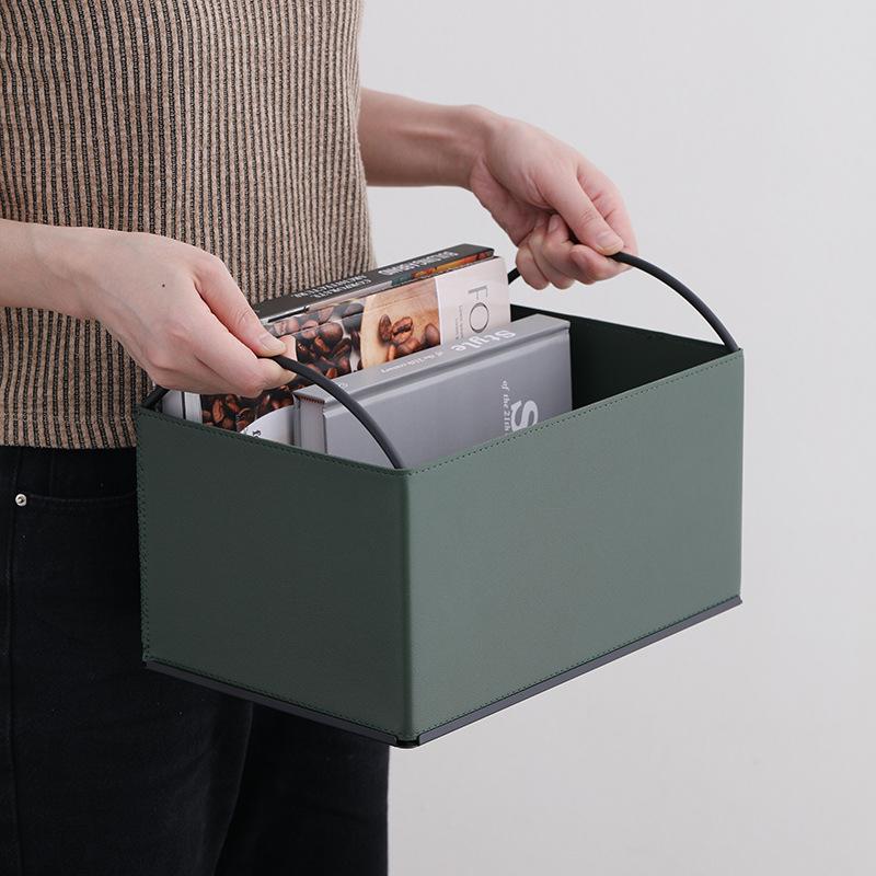 Luxury Leather Desktop Storage Tray for Cosmetics & Sundries