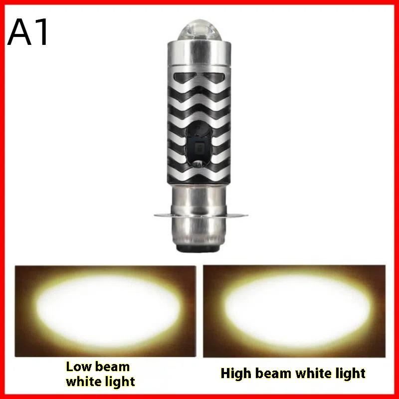 Led Motorcycle Light Moto Accessories 3000K+6000K 12V Headlight Bulbs Dual Color Auxiliary Spotlight Lamp
