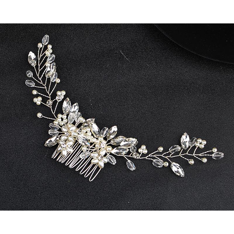 European Pearl Hair Comb for Bridal and Evening Hairstyles