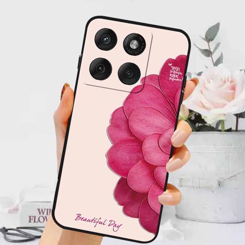 3D Emboss Cases For Edge 60 Fusion / Edge 60 Pro Relief Embossed Retro Silicone Back Cover For Edge 60 Stylus Black Funda 60 Pro
