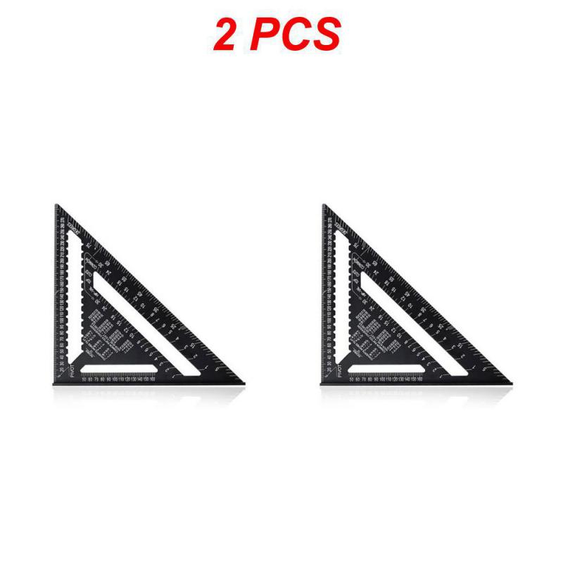 12 inch Speed Square Metric Triangle Ruler Aluminum Alloy Measuring Ruler Woodworking Angle Protractor Building Framing Tools