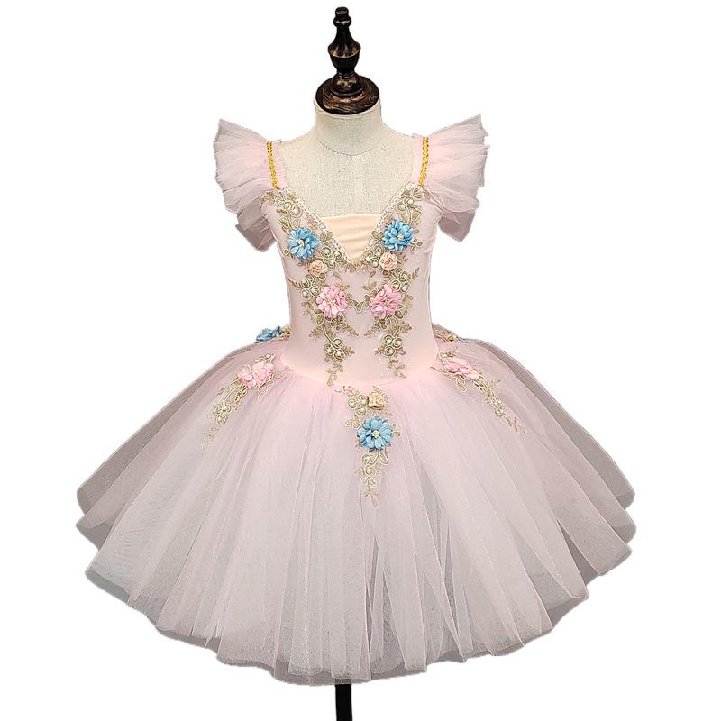 2024 Children's Ballet Dress: Girls' Tutu Flower Princess Performance Costume