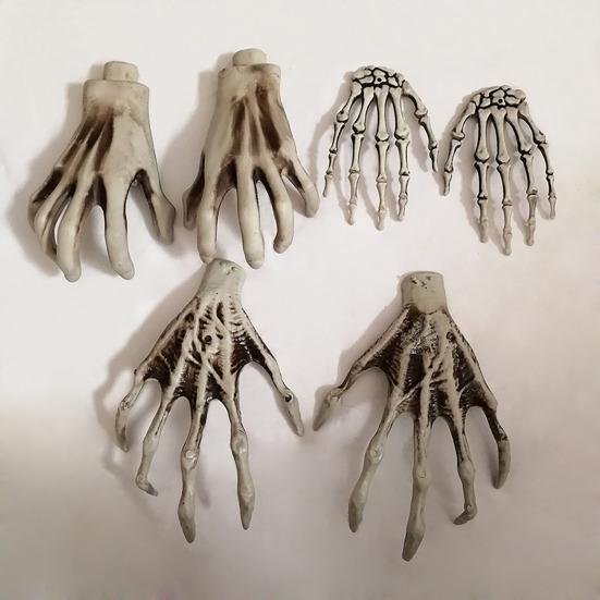 Halloween Skeleton Hands Realistic Plastic Skeleton Human Hands Model for Halloween Themed Party Decoration