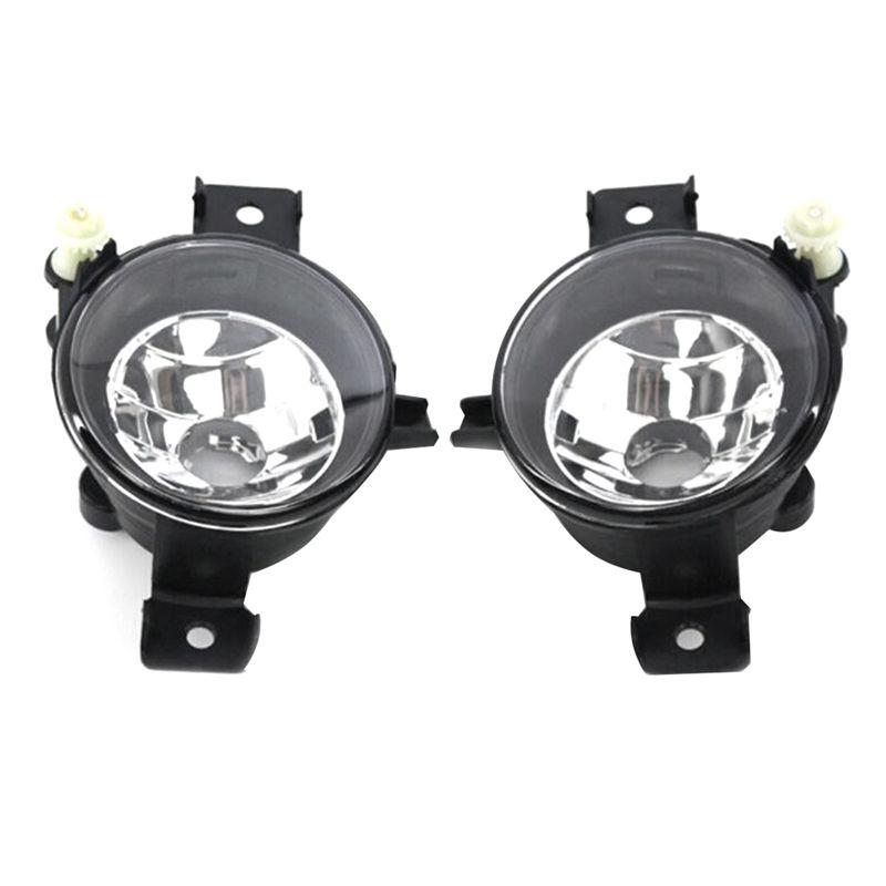 Clear 2PCS Set Fog Light Lamp Front Bumper Spotlight Fits For BMW X5 E70 2011-2013 63177224643 63177224644