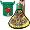 Abnehmbare, faltbare Spielzeug-Aufbewahrungstasche aus Filz, niedlicher Tier-Organizer, Reißverschlussbeutel, staubdicht, große Baustein-Spielmatte für Kinder