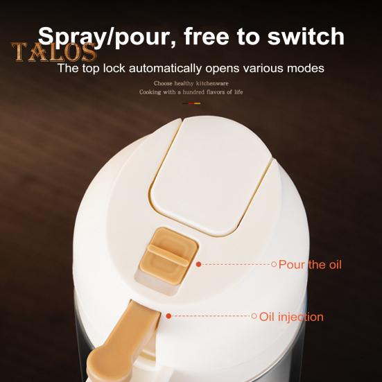 2-In-1 Stainless Steel Olive Oil Dispenser And Sprayer 360ml/430ml/500ml Food-grade Oil Mister Spray Bottle for Kitchen Cooking Air Fryer Frying BBQ