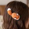 Kawaii Fluffy Plush Fox Barrettes Cute 3D Fox Bangs Clips Women Cartoon Animal Side Hair Accessories