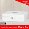 Portable Thickened Metal Cash Box with Lock and Password, Secure Storage Organizer