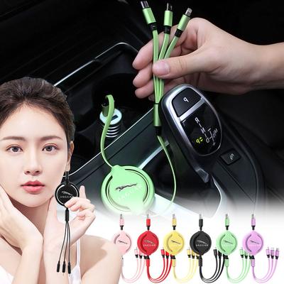 3 In 1 Micro USB Type C Charging Cable Multi Charger For Jaguar-XE XF XJ XS B99 X-TYPE F-PACE I-PACE E-PACE F-PACE S-TYPE C-TYPE C-X16 C- X75 E-TYPE