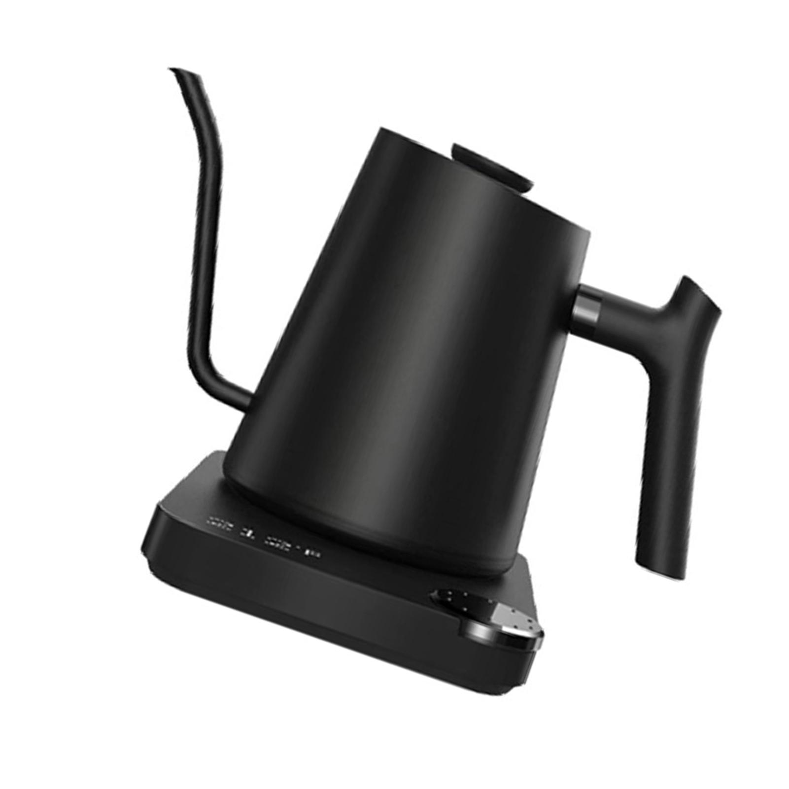 Gooseneck Electric Kettle 0.9L Temperature Control Stainless Steel Inner Quick Heating 1200W Electric Kettles for Pour EU Plug чёрный