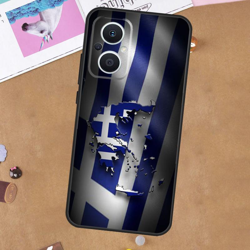 Greece Greek Flag For OPPO Reno 13F 11F 12F 14F 10 11 12 13 14 Pro 8T 7 8 Lite OPPO Find X9 X8 X6 X5 Pro Case