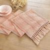 American Style Boho Table Runner Solid Color Rustic Festival Dining Table Cover With Tassel Rectangular Tablecloth New Year