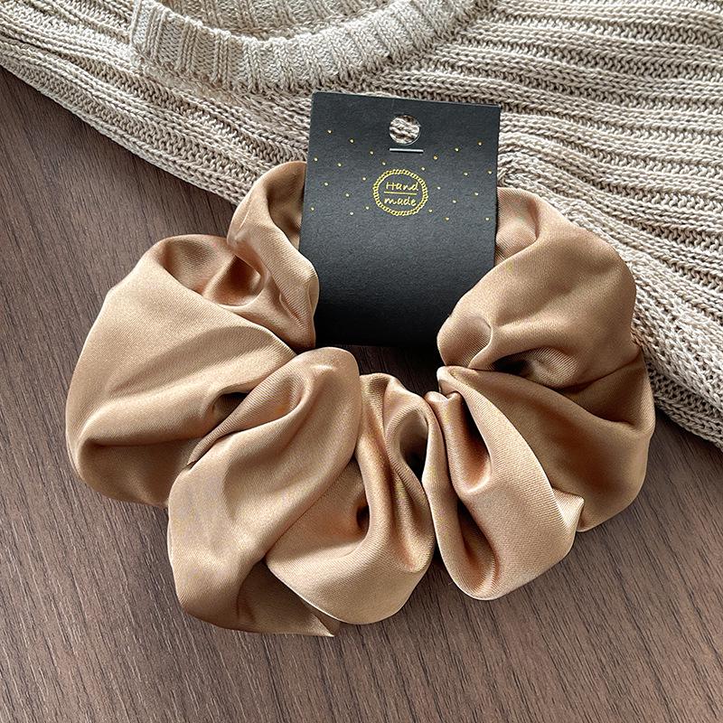 2026 Morandi Jumbo Satin Scrunchie - 15cm, Solid Color, Elegant, High-Quality Hair Tie