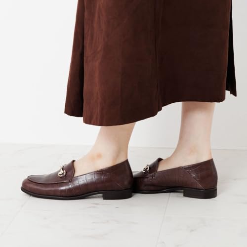 Genuine Leather Cushioned Soft HIMIKO Himiko Babouche Bit Loafers 651304 D Brown 240