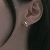 youngglow silver925 wave one touch earrings (2color)
