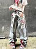 American Retro Street Style Women's Summer Jeans with Inside-Out Design and Large Pockets