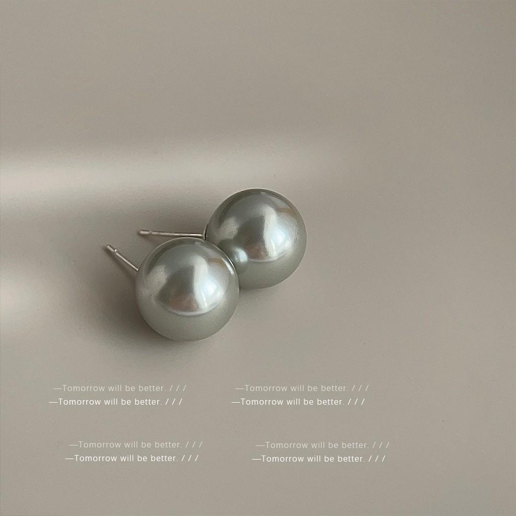 925 Silver Needle Pearl Stud Earrings Korean Niche Premium Earrings Commuter Versatile High Quality Earrings