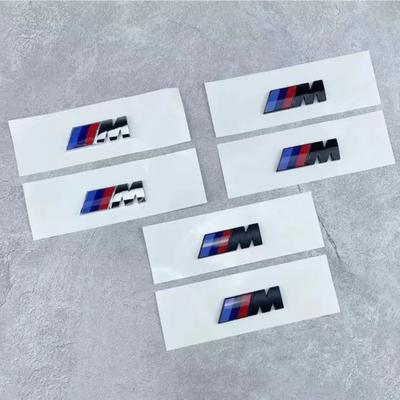 2pcs Competition Sport Black Silver Replacement Rear Trunk Emblem Badge For M ABS Logo