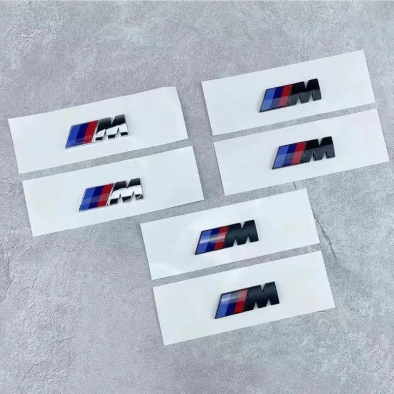 2PCS is suitable for BMW Group M-mark decorative ABS badge body fender sticker general style accessories.