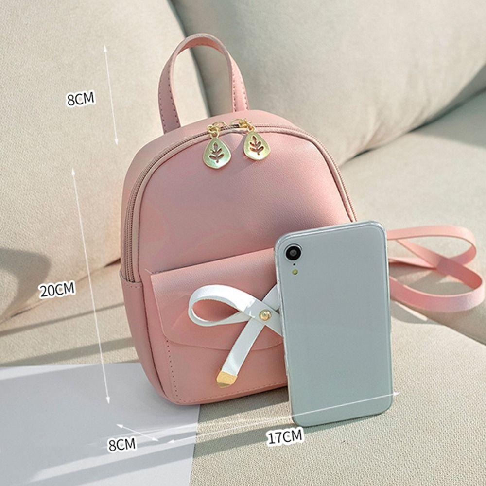 Cute Women Mini Backpack Fashion Shoulder Bag Sweet Big Bow-knot Backpack  Travelling