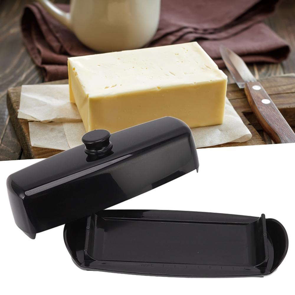 Transparent Cover Butter Dish With Lid Plastic Cheese Storage Container  For Refrigerator