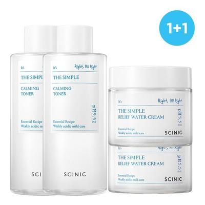 Simple Toner 300ml X 2 + Relief Moisturizing Cream X 80ml X 2