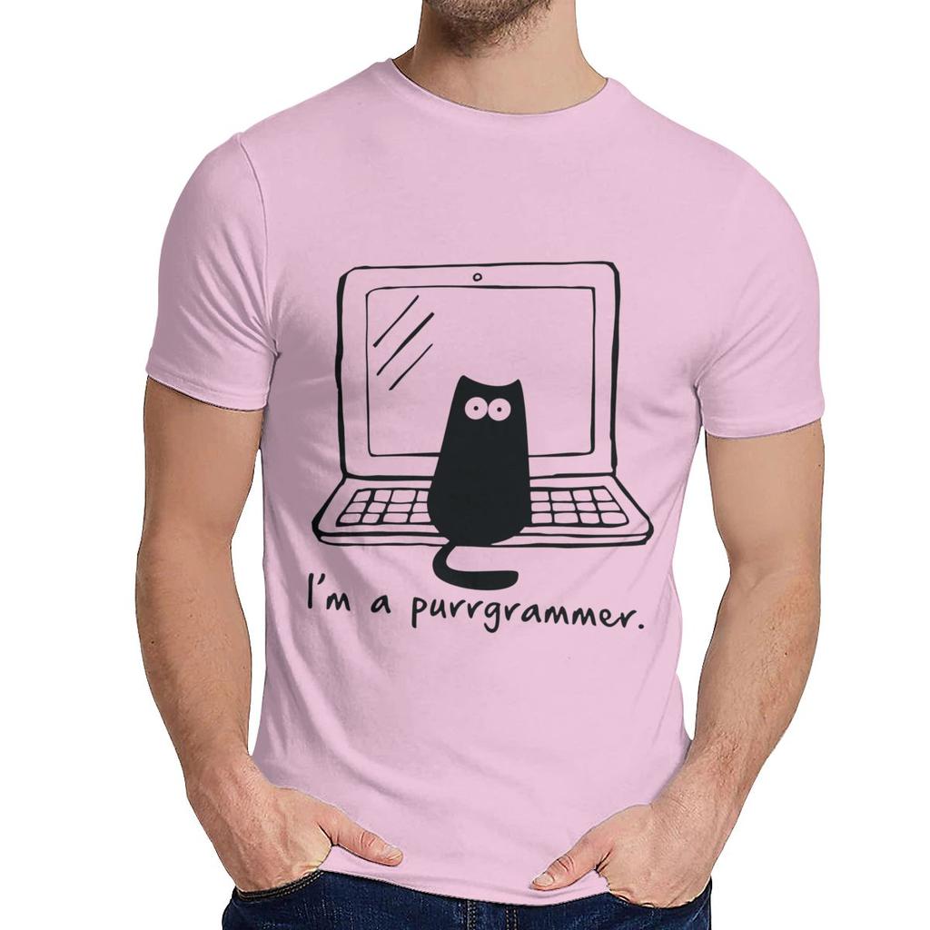 I Am A Purrgrammer Purrgrammer Car T Shirt Fashion Crewneck For Men Free Shipping